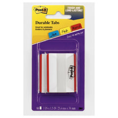 ‎Post-it Durable Tabs 686F-50RD 2 in. × 1.5 in. (50 8 mm × 38 mm) Red - Exact Tool & Supply