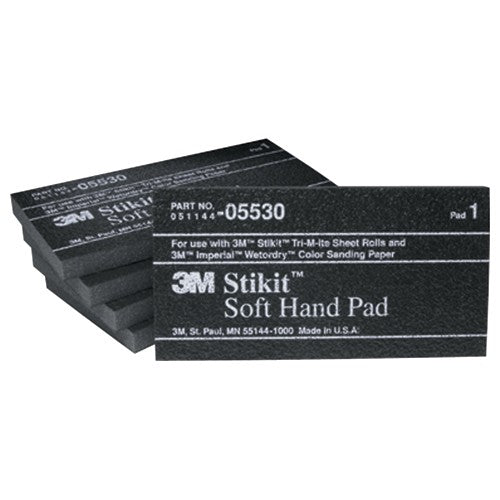 ‎3M Stikit Soft Hand Pad 05530 2-3/4″ × 5-1/2″ × 3/8″ - Exact Tool & Supply