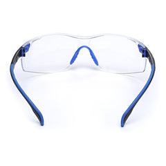 3M Solus 1000-Series Safety Glasses S1101SGAF Black/Blue Clear Scotchgard Anti-Fog Lens - Exact Tool & Supply