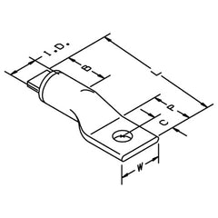 3M Scotchlok Aluminum One Hole Lug 40046 up to 35 kV 4/0 AWG White - Exact Tool & Supply