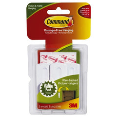 Command Wire Back Picture Hangers Value Pack 17043-ES 3 hangers 6 strips - Exact Tool & Supply