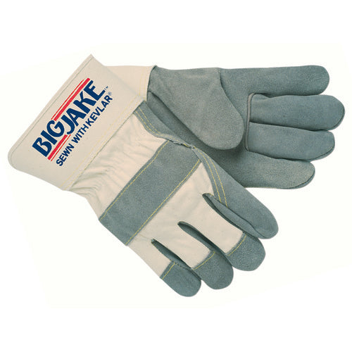 Big Jake Leather Palm Gloves - Sewn w/Kevlar - Size Large - Exact Tool & Supply