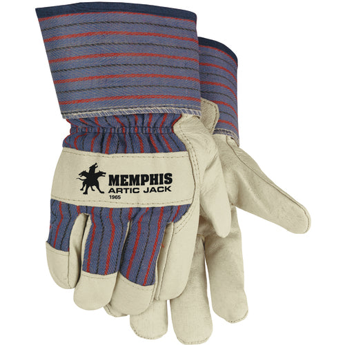 ‎Artic Jack Gloves - Premium Grain Pigskin - Thermosock Lined - 2-1/2″ Safety Cuff - Size Medium - Exact Tool & Supply