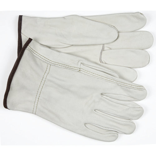 Full Leather/Straight Thumb 3203 Unlined Drivers Gloves - Size Medium - Exact Tool & Supply