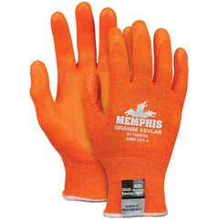 MCR Safety Cut Pro Glove - 13 Gauge Orange Kevlar/Synthetic - Nitrile Foam Coated Palm - Size Large - Exact Tool & Supply