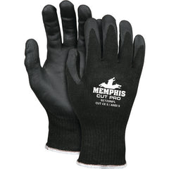 MCR Safety Cut Pro Glove - 10 Gauge HyperMax Shell - Nitrile Foam Coated Palm and Fingertips - Size Medium - Exact Tool & Supply