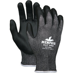 MCR Safety Cut Pro Glove - 13 Gauge HyperMax Shell - Nitrile Foam Coated Palm and Fingertips - Size Medium - Exact Tool & Supply
