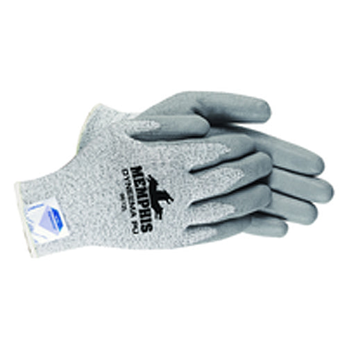 MCR Safety Cut Pro Gloves - 13 Gauge Dyneema Diamond Technology - PU Palm Coating - Size Large - Exact Tool & Supply