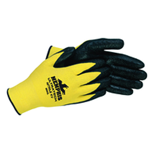 Nitrile KV Gloves - Black Nitrile Dip Palm/Fingers - Size Large - Exact Tool & Supply
