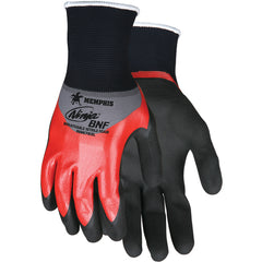 Ninja BNF Gloves with NFT Coating - 18 Gauge Nylon/Spandex - Coated Palm Fingertips and Over the Knuckle - Size Large - Exact Tool & Supply