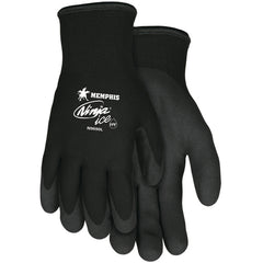Ninja Ice Gloves - 15 Gauge Black Nylon - Acrylic Terry Inner -HPT Palm and Fingertips - Size Large - Exact Tool & Supply