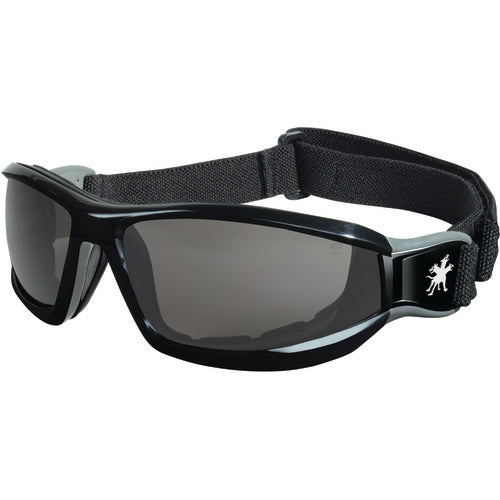 RP1 Black Frame w/Strap Gray Anti-Fog Lens - Safety Glasses - Exact Tool & Supply