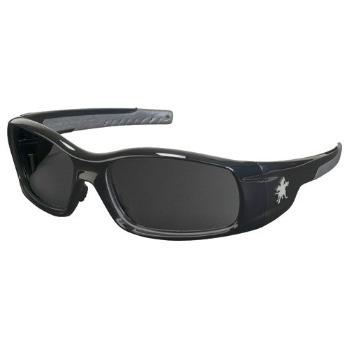 Safety Glasses - Black Frame-Gray Lens - SR1 Style - Exact Tool & Supply