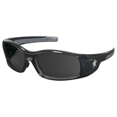 Safety Glasses - Black Frame-Gray Lens - SR1 Style - Exact Tool & Supply