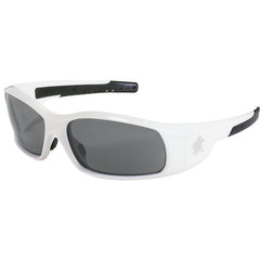 Safety Glasses - White Frame-Gray Lens - SR1 Style - Exact Tool & Supply