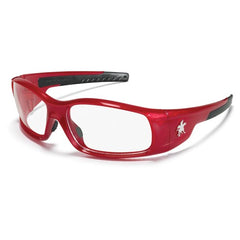 Safety Glasses - Clear Lens - Red Frame SR1 Style - Exact Tool & Supply