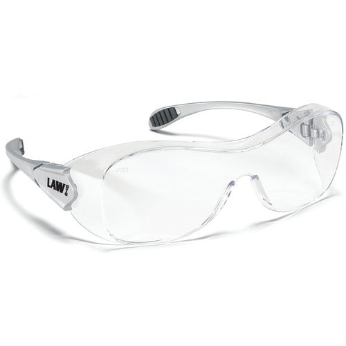 Safety Glasses - Clear Anti-Fog - Steel Color - OTG Style - Exact Tool & Supply