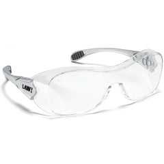 Safety Glasses - Clear Anti-Fog - Steel Color - OTG Style - Exact Tool & Supply