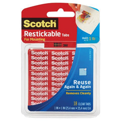 Scotch Restickable Tabs R100 1″ × 1″ 18 squares - Exact Tool & Supply
