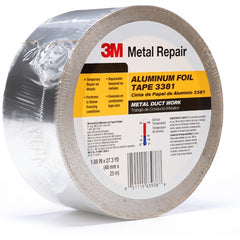 48 mm × 25 m 2.7 mil Foil Tape Silver Alt Mfg # 63938 - Exact Tool & Supply