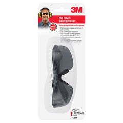 3M Flat Temple Eyewear Anti-Scratch 47011H1-DC Black/Gray Gray Lens - Exact Tool & Supply