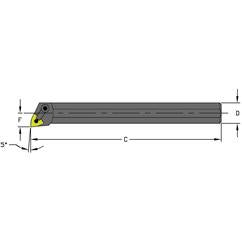 A20U MWLNL4 Steel Boring Bar w/Coolant - Exact Tool & Supply