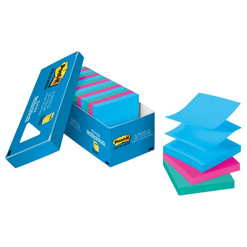 ‎Post-it Pop-up Notes R330-18AUCP 3″ × 3″ assorted colors - Exact Tool & Supply
