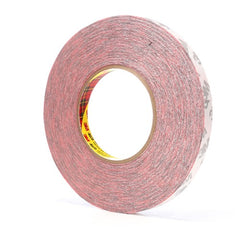 3M Double Coated Tape 469 Red 1/2″ × 60 yd 5.5 mil - Exact Tool & Supply