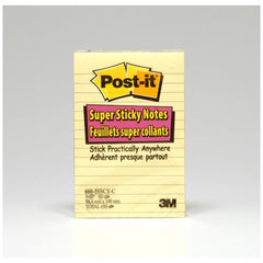 ‎Post-it Super Sticky Notes 660-5SSCY 4″ × 6″ (10.16 cm × 15.24 cm) Canary Yellow lined - Exact Tool & Supply
