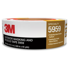 3M Outdoor Masking and Stucco Tape 5959 Red 48 mm × 41.1 m 12.0 mil Conveniently Packaged - Exact Tool & Supply