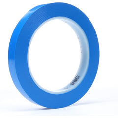 3M Vinyl Tape 471 Blue 1/2″ × 36 yd 5.2 mil 6 boxes per case (12 rolls per box) - Exact Tool & Supply