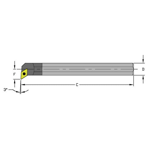 Indexable Coolant-Thru Boring Bar-E16R-SDUCR3 1″ SH - Exact Tool & Supply