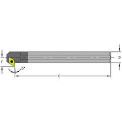 A12Q SDXCR3 Steel Boring Bar w/Coolant - Exact Tool & Supply