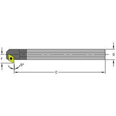 A12Q SDXCR3 Steel Boring Bar w/Coolant - Exact Tool & Supply