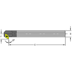 E10S SDXCL2 Coolant Thru Carbide Boring Bar - Exact Tool & Supply