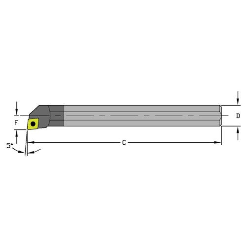 Indexable Coolant-Thru Boring Bar-E04H-SCLDR1.5 1/4″ SH - Exact Tool & Supply