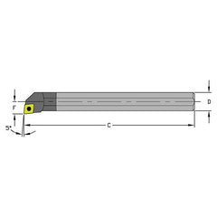 Indexable Coolant-Thru Boring Bar-E04H-SCLDR1.5 1/4″ SH - Exact Tool & Supply
