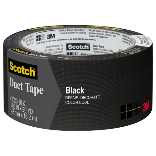 3M Duct Tape Black 3920-BK 1.88″ × 20 yd (48 mm × 18 2 m) - Exact Tool & Supply