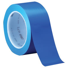 3M Vinyl Tape 471 Blue 1/4″ × 36 yd 5.2 mil Individually Wrapped Conveniently Packaged - Exact Tool & Supply