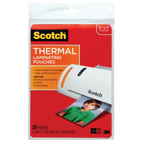 ‎Scotch Thermal Pouches TP5903-20 for items up to 5.27″ × 7.24 in - Exact Tool & Supply