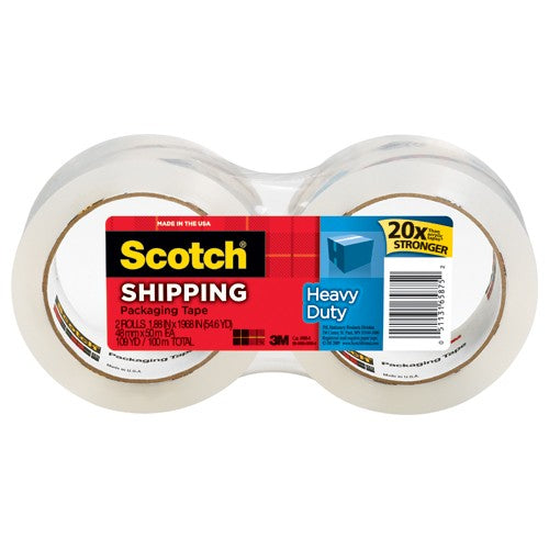 ‎Scotch Heavy Duty Shipping Packaging Tape 3850-2 1.88″ × 54.6 yd (48 mm × 50 m) - Exact Tool & Supply