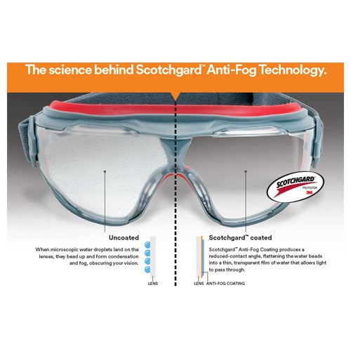 3M GoggleGear 500 Series GG501SGAF Clear Scotchgard Anti-fog lens - Exact Tool & Supply