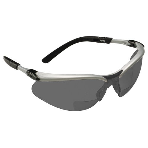 ‎3M BX Reader Protective Eyewear 11378-00000-20 Gray Lens Silver Frame +2.0 Diopter - Exact Tool & Supply