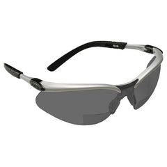 ‎3M BX Reader Protective Eyewear 11378-00000-20 Gray Lens Silver Frame +2.0 Diopter - Exact Tool & Supply
