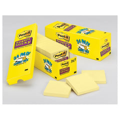 ‎Post-it Super Sticky Notes 654-24SSCP 3″ × 3″ (76.2 mm × 76.2 mm) Canary - Exact Tool & Supply