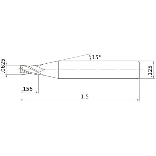 MP4MCD1/16 ENDMILL