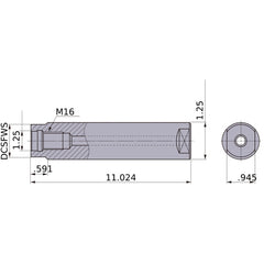 SCU20M16S280LW INDEXABLE END MILL