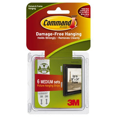 Command Medium Picture Hanging Strips 17204ES 6 Pairs - Exact Tool & Supply