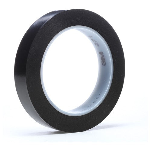 3M Vinyl Tape 471 Black 3/4″ × 36 yd 5.2 mil - Exact Tool & Supply