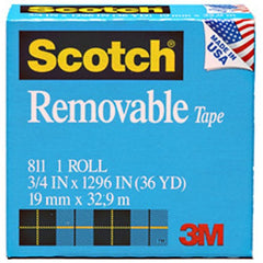 Scotch Removable Tape 811 1″ × 2592″ Boxed - Exact Tool & Supply